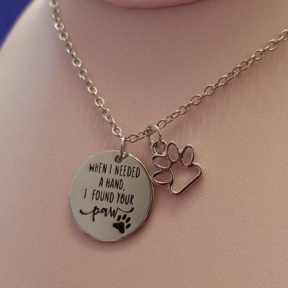 When I Needed a Hand Paw Necklace